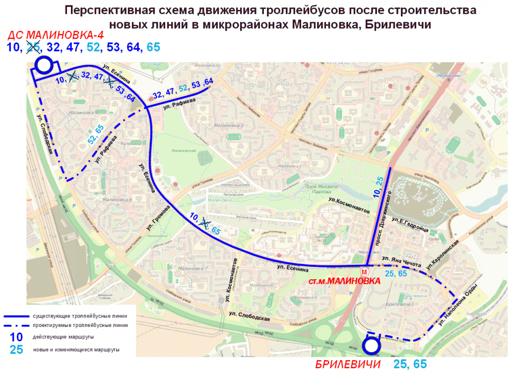 Схема троллейбусных маршрутов в Малиновке, Брилевичах.gif