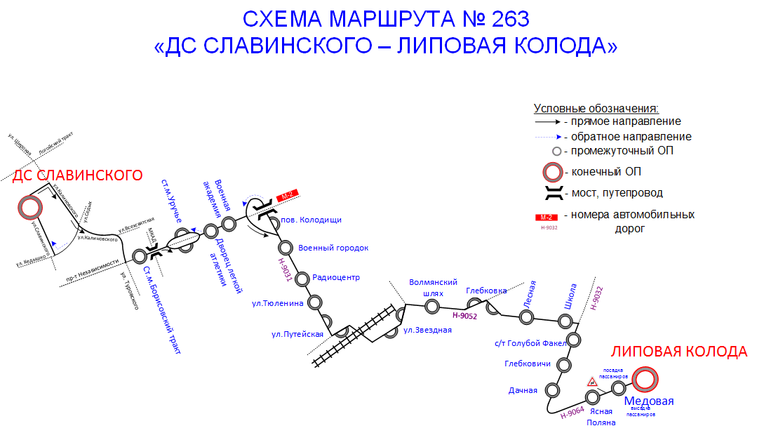 Схема маршрута №263