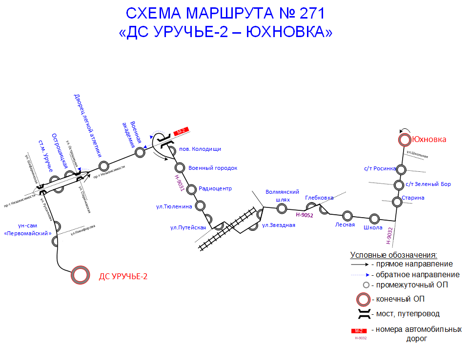 Схема маршрута №271