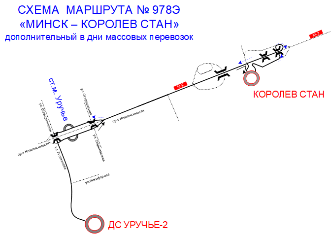 Схема маршрута №978Э