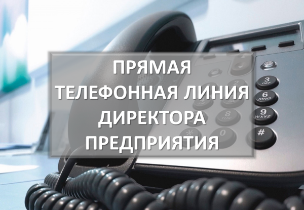 Прямая телефонная линия директора предприятия 12.09.2024!